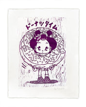 Load image into Gallery viewer, Limited Edition Lino Press Print - "Donut Time"
