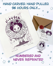Load image into Gallery viewer, Limited Edition Lino Press Print - "Donut Time"