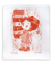Load image into Gallery viewer, Limited Edition Lino Press Print - "Sneaker Lover"
