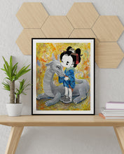 Load image into Gallery viewer, Mia and Dragon - 9x11" Print