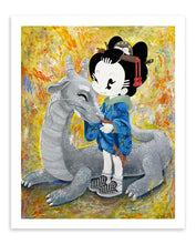 Load image into Gallery viewer, Mia and Dragon - 9x11" Print