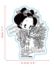 Load image into Gallery viewer, More Plants Less Stress Sticker - Transparent