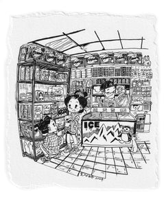 At The Deli - Original Doodle