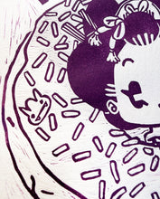 Load image into Gallery viewer, Limited Edition Lino Press Print - "Donut Time"
