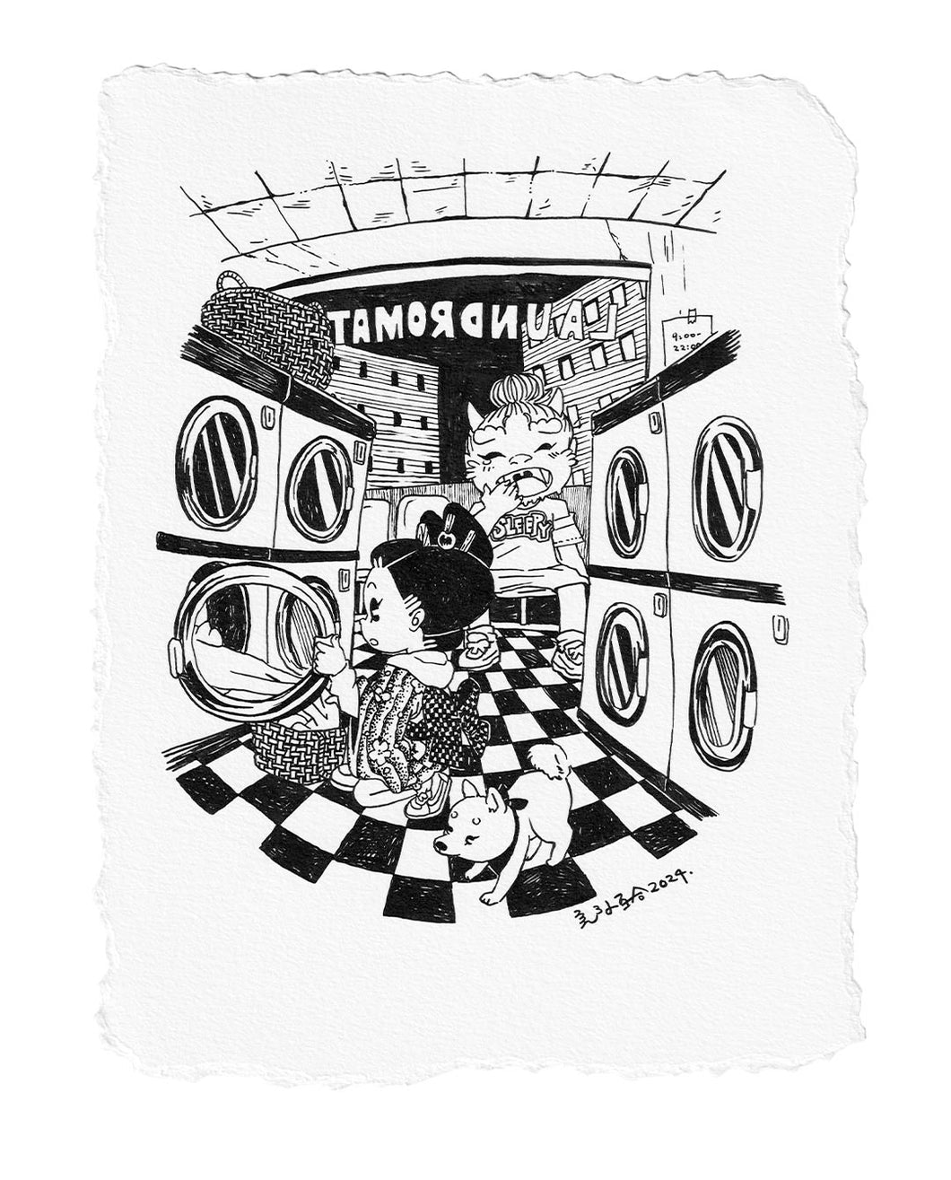 Laundromat - Original Doodle