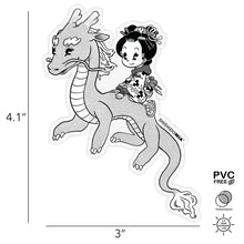 Load image into Gallery viewer, Mia &amp; Dragon Sticker - Transparent
