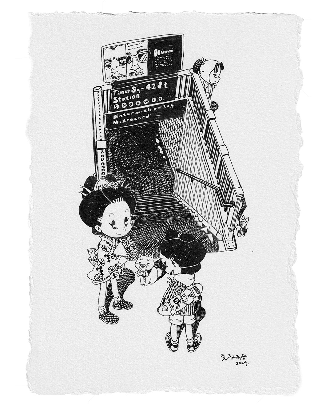 Meet Up - Original Doodle