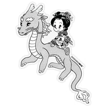 Load image into Gallery viewer, Mia &amp; Dragon Sticker - Transparent
