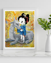 Load image into Gallery viewer, Mia and Dragon - 9x11" Print
