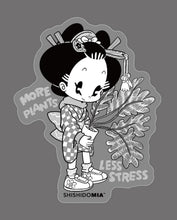 Load image into Gallery viewer, More Plants Less Stress Sticker - Transparent
