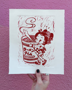 Limited Edition Lino Press Print - "Ramen Time"