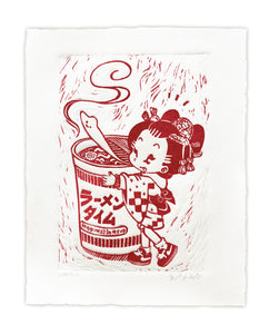 Limited Edition Lino Press Print - "Ramen Time"